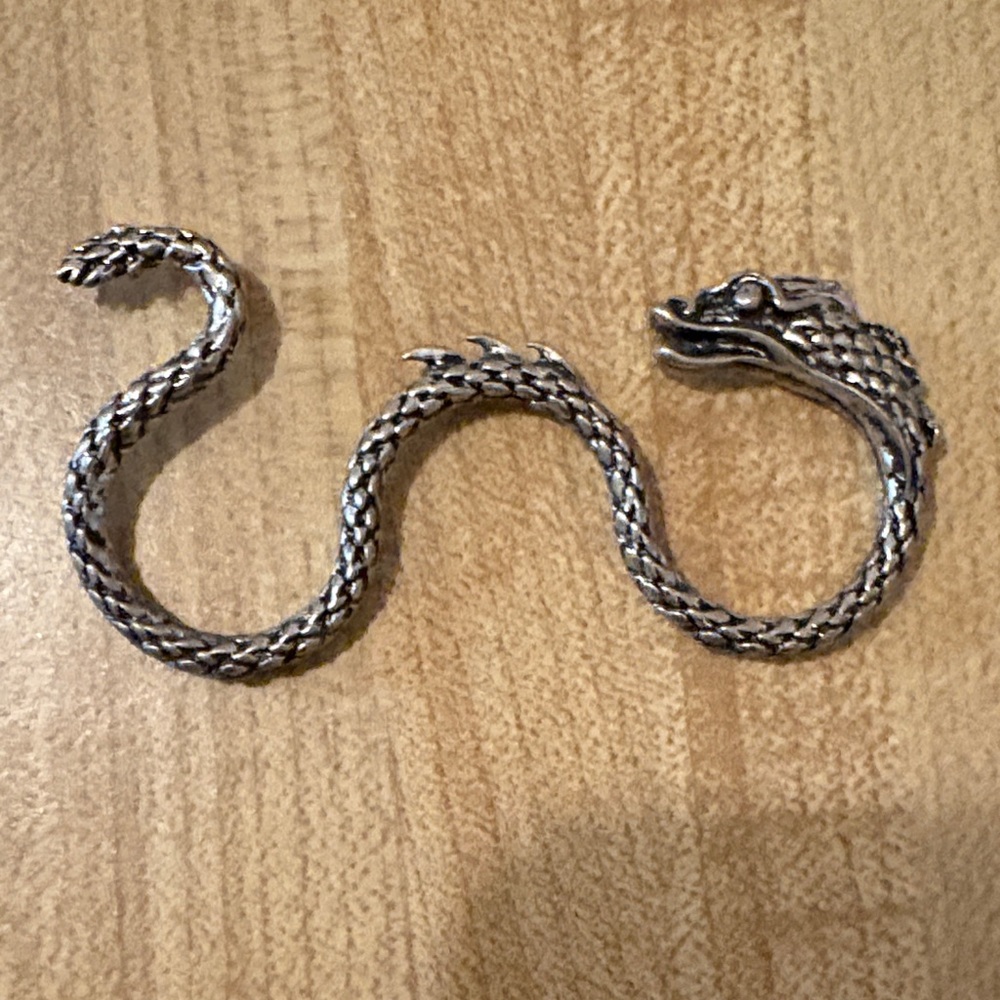 Elegant Silver Snake Ring